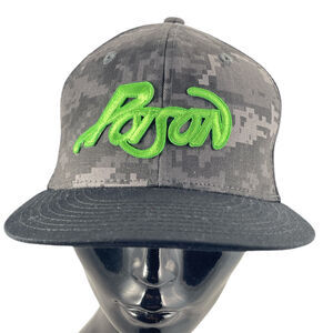 Poison Rock Band Camo Trucker Hat Cap Tour Glam Metal Retro Snapback